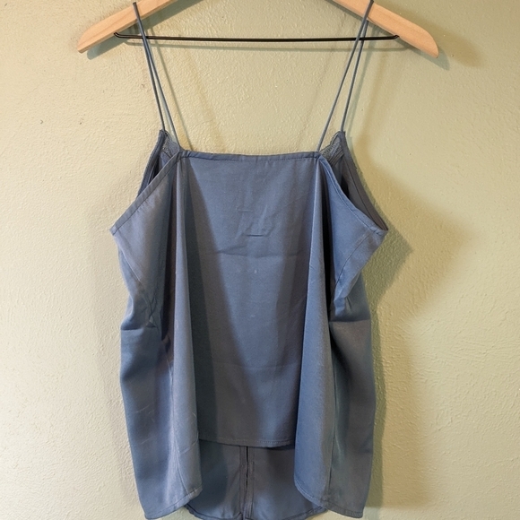 MNG Satin Button Front Lace Cami Top Size M - Picture 4 of 6